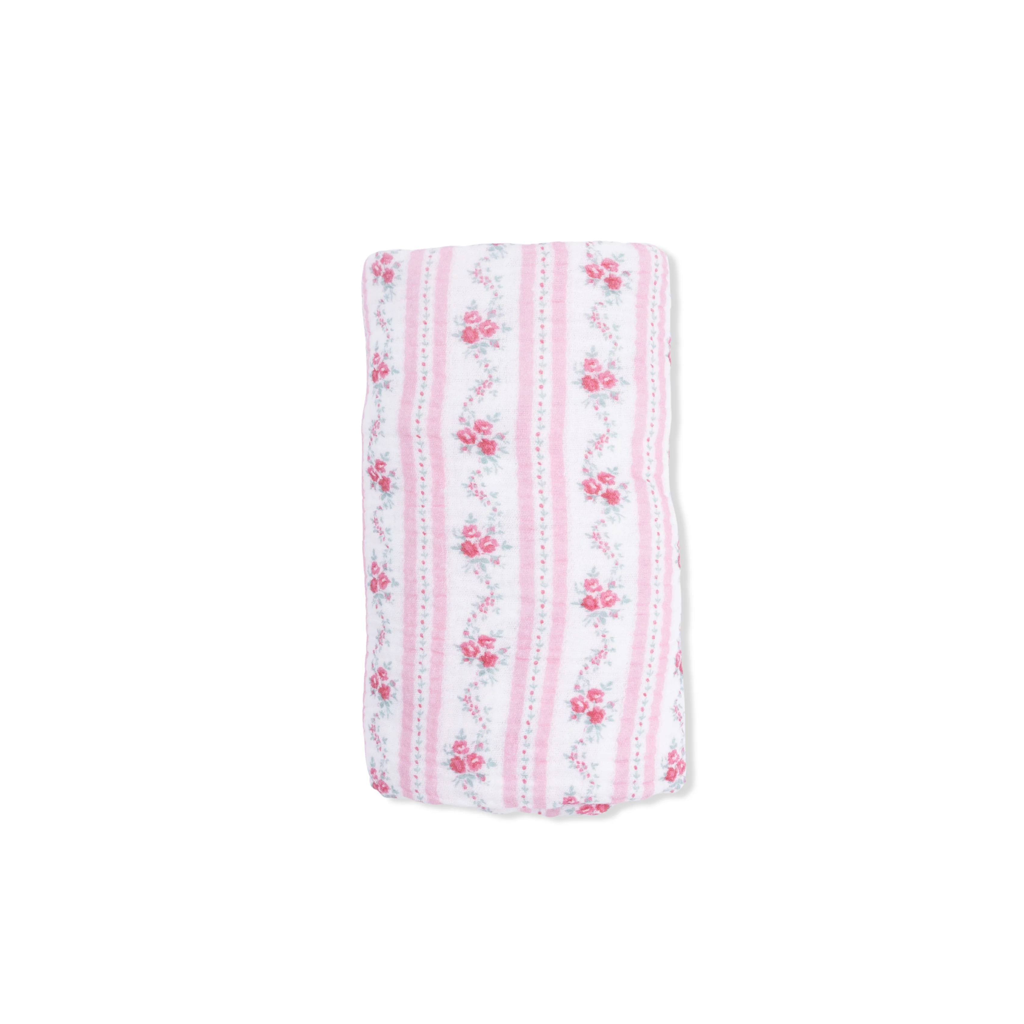 Winding Roses Stripe - Swaddle Blanket - Image 3